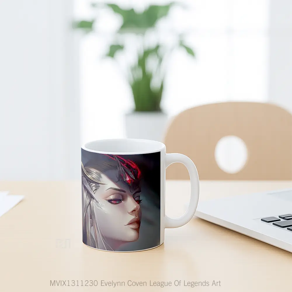 Mug Evelynn Coven League Of Legends Art Cangkir Gamer - All-side / Desain