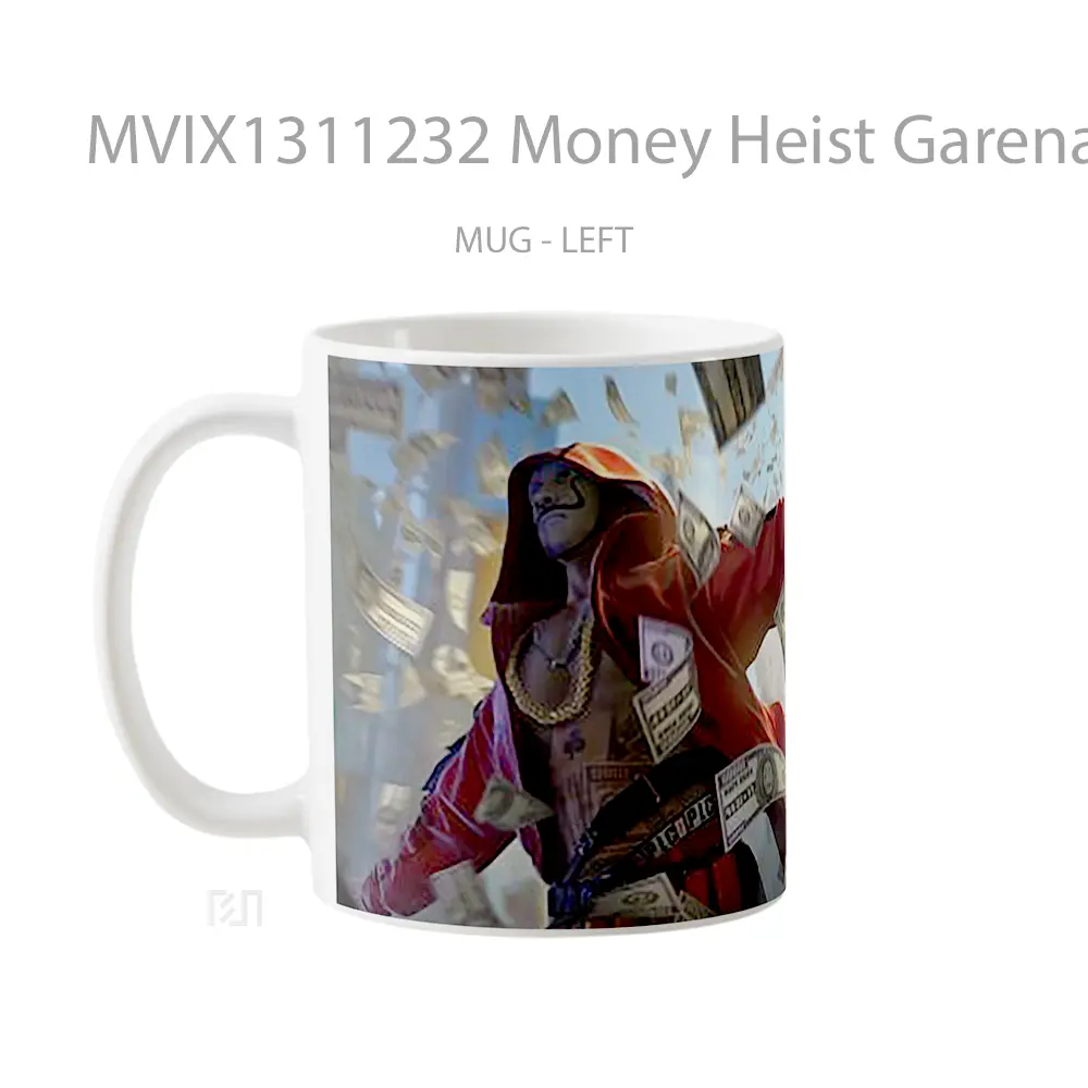 Mug Money Heist Garena Free Fire Style Cangkir Gamer - All-side / Desain