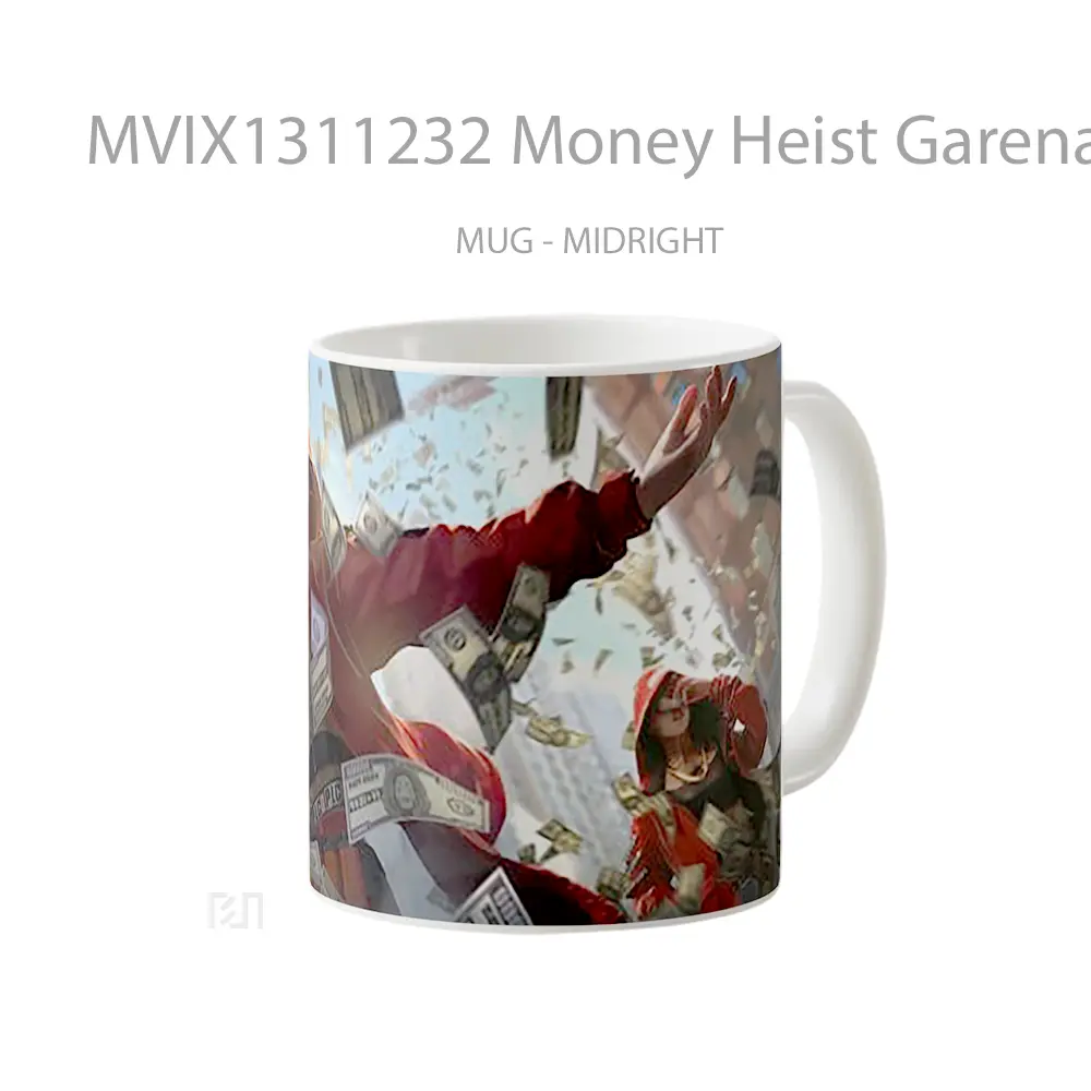 Mug Money Heist Garena Free Fire Style Cangkir Gamer - All-side / Desain