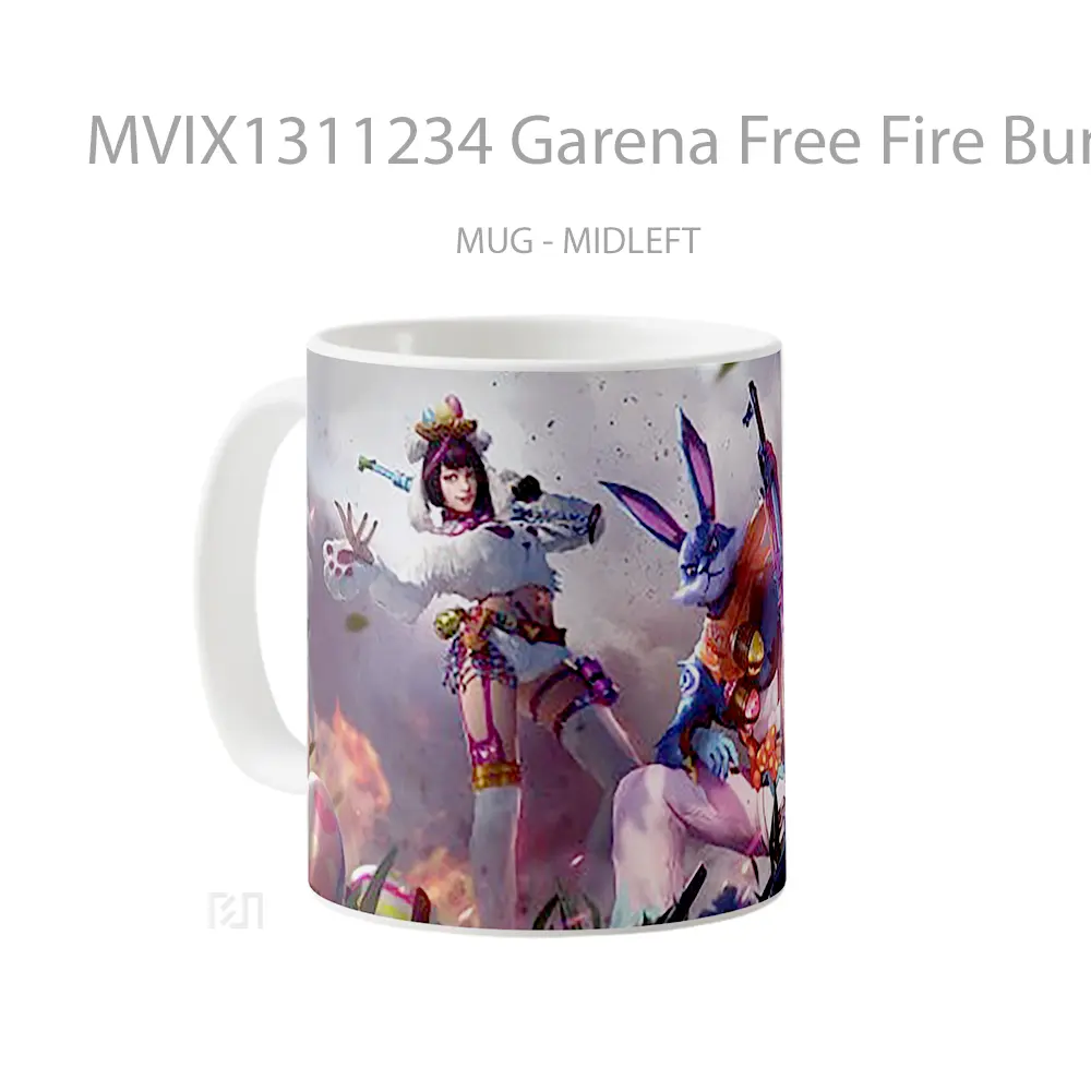 Mug Garena Free Fire Bunny Warrior Cangkir Gamer - All-side / Desain