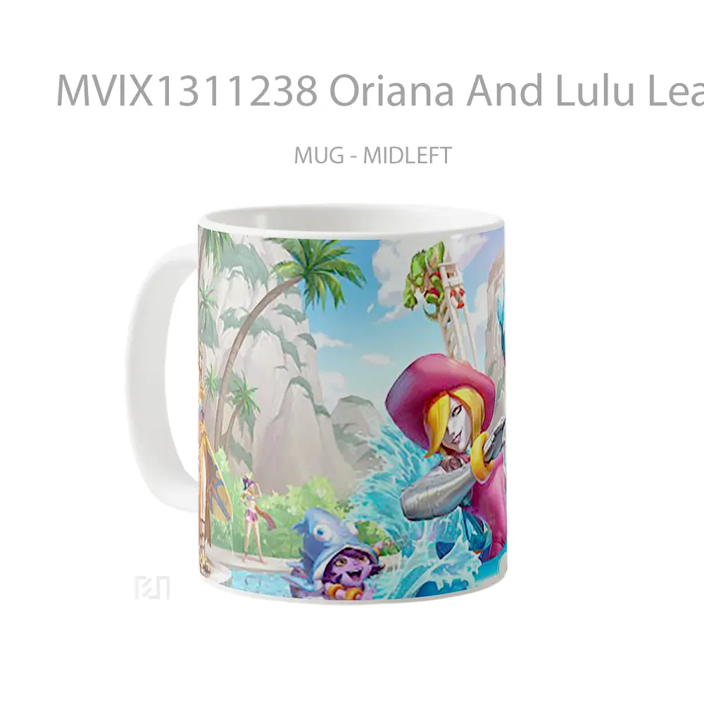 Mug Oriana And Lulu League Of Legends Rift Pool Party Cangkir Gamer - All-side / Desain