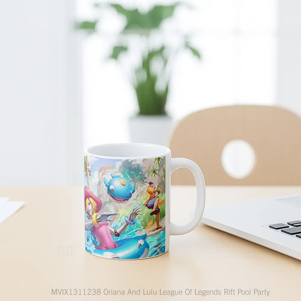 Mug Oriana And Lulu League Of Legends Rift Pool Party Cangkir Gamer - All-side / Desain