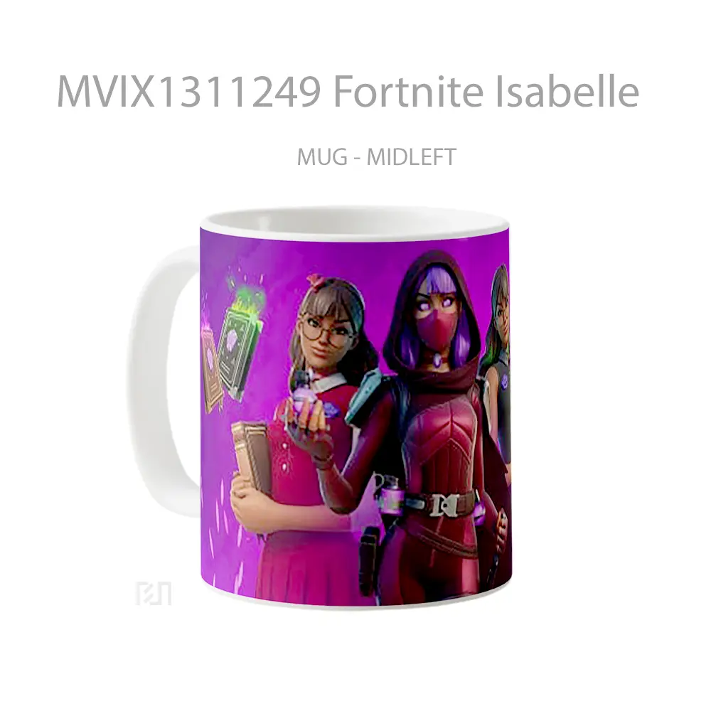 Mug Fortnite Isabelle Cangkir Gamer - All-side / Desain