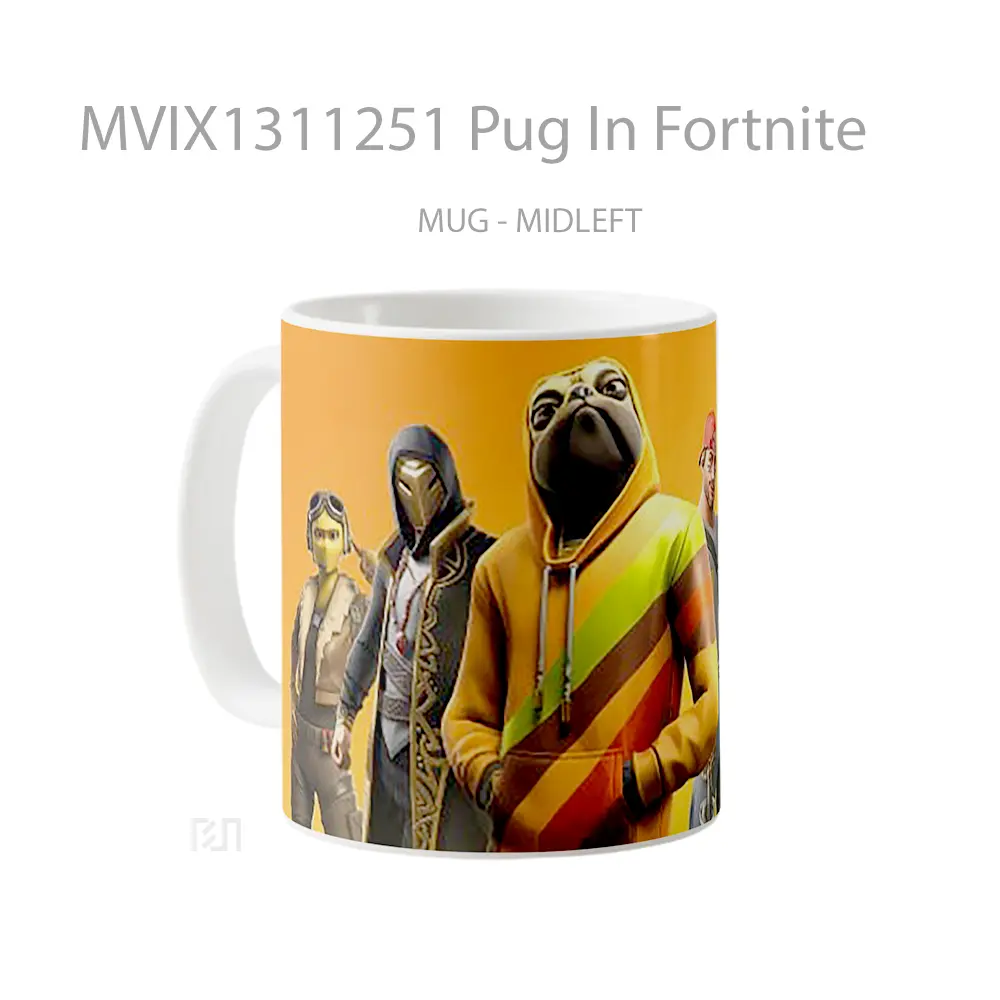 Mug Pug In Fortnite Cangkir Gamer - All-side / Desain
