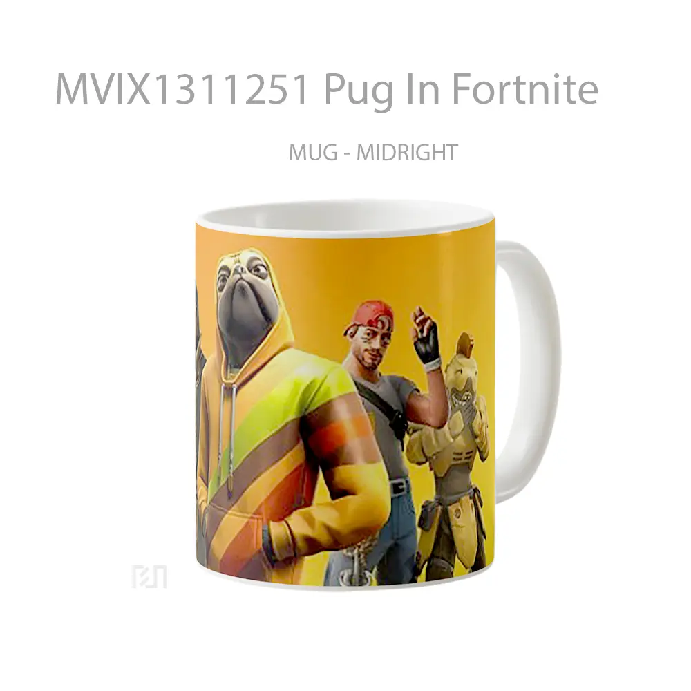 Mug Pug In Fortnite Cangkir Gamer - All-side / Desain