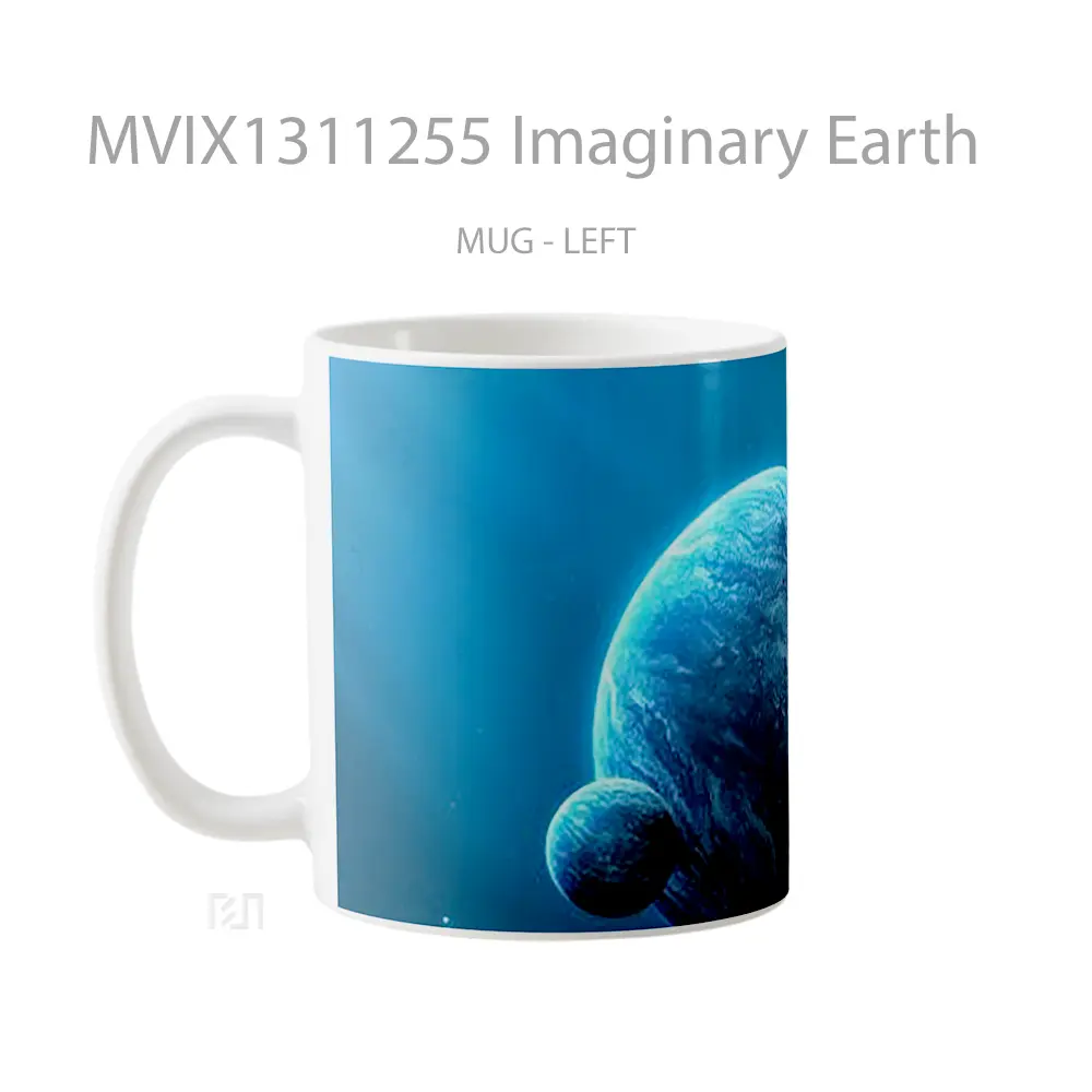 Mug Imaginary Earth Gelas Keramik Unik - All-side / Desain