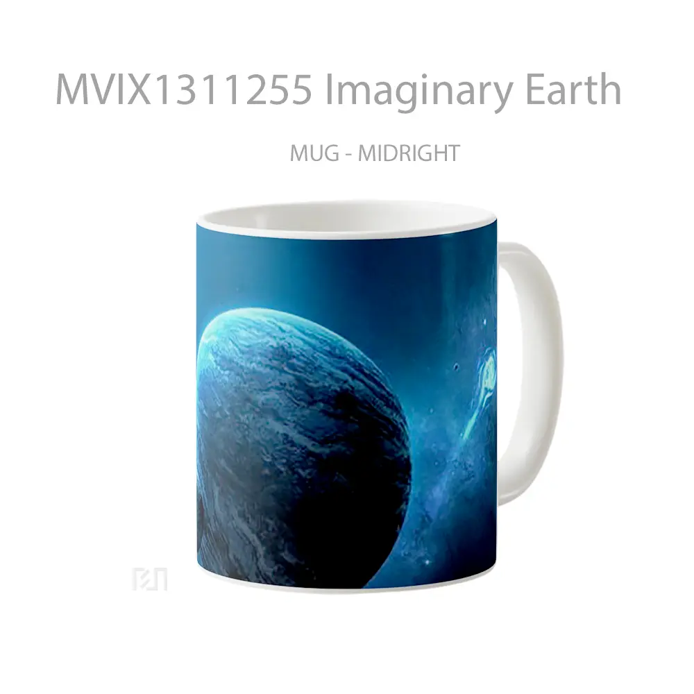 Mug Imaginary Earth Gelas Keramik Unik - All-side / Desain