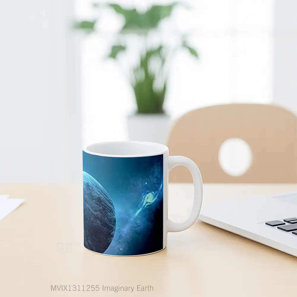 Mug Imaginary Earth Gelas Keramik Unik - All-side / Desain