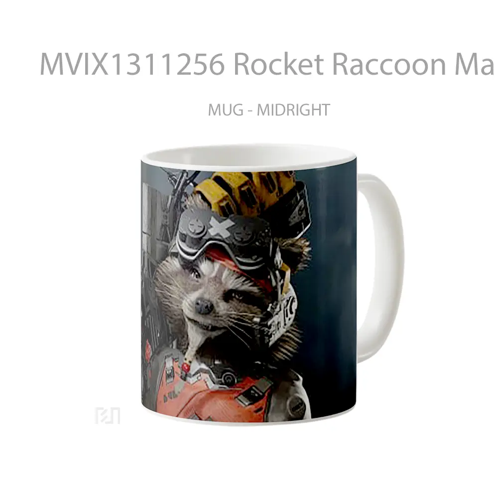 Mug Rocket Raccoon Marvels Guardians Of The Galaxy Gelas Superhero - All-side / Desain