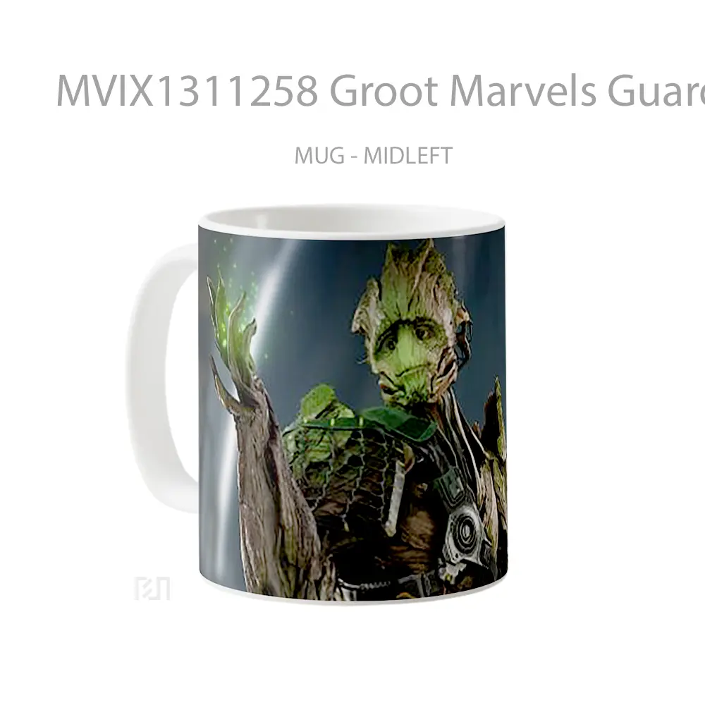 Mug Groot Marvels Guardians Of The Galaxy Gelas Superhero - All-side / Desain