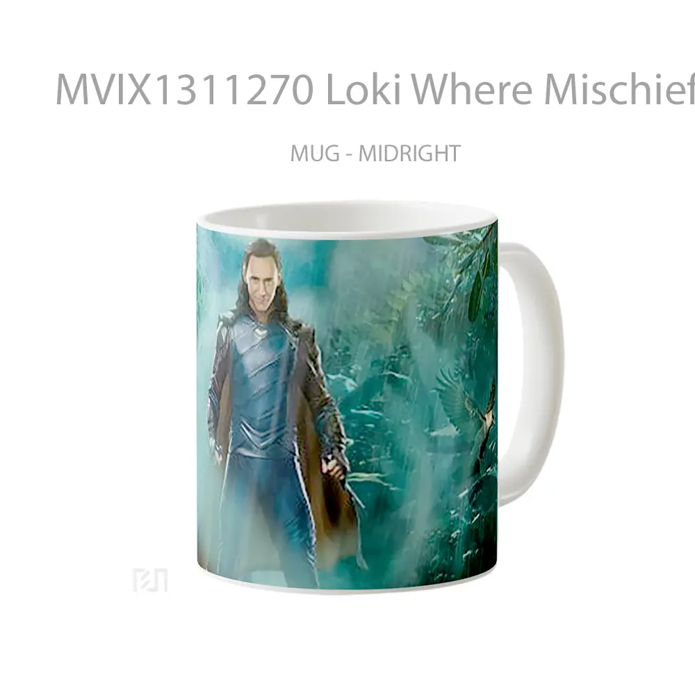 Mug Loki Where Mischief Lies Gelas Superhero - All-side / Desain
