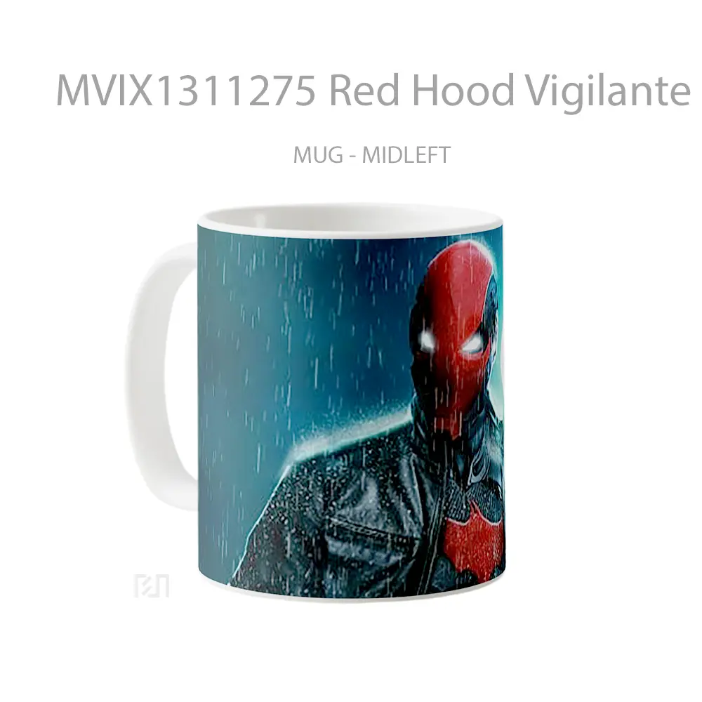 Mug Red Hood Vigilante Gelas Superhero - All-side / Desain