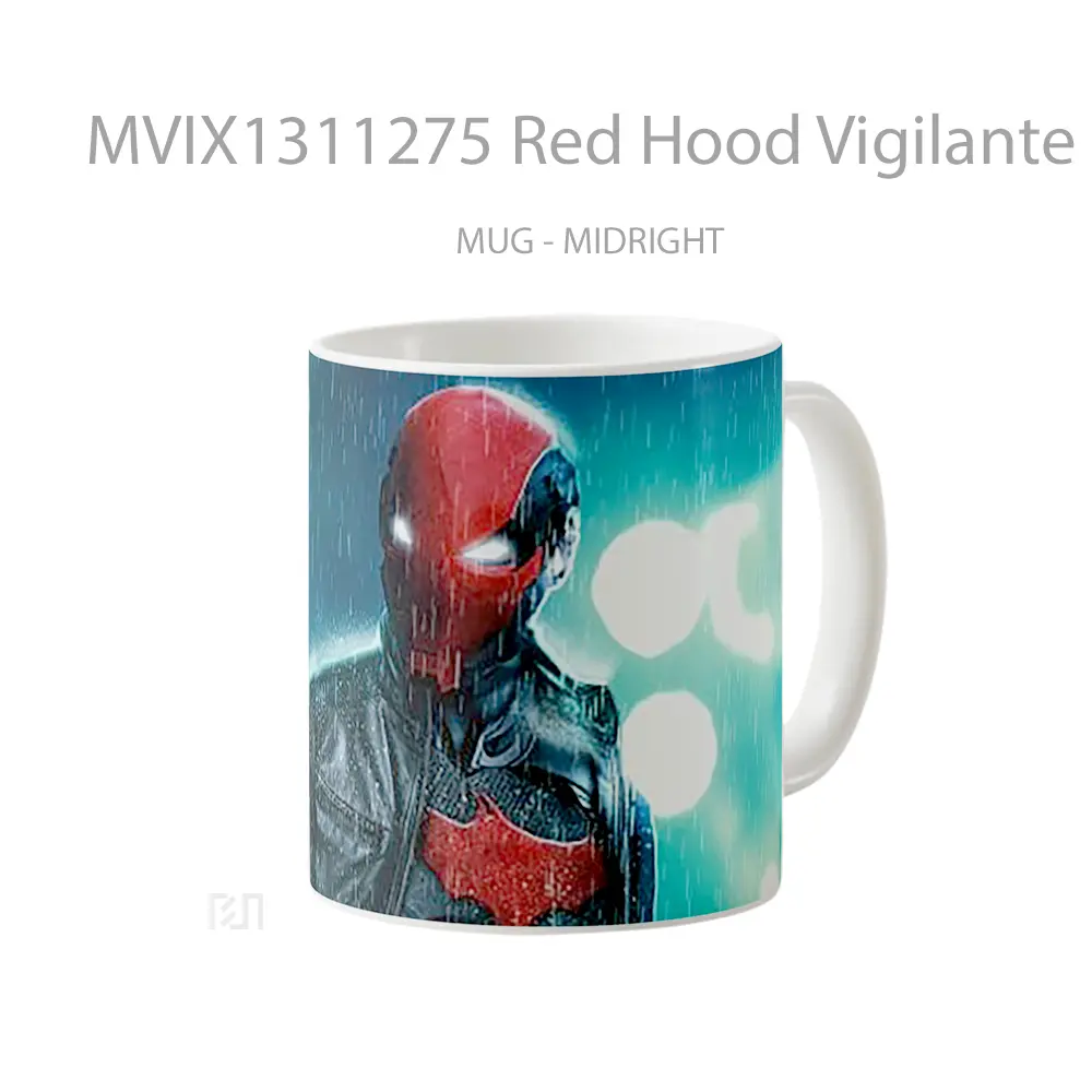 Mug Red Hood Vigilante Gelas Superhero - All-side / Desain