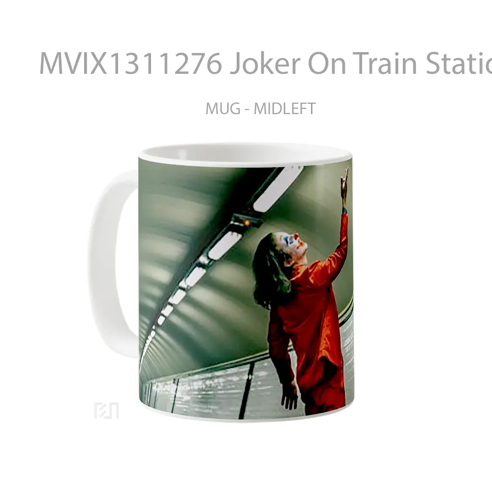 Mug Joker On Train Station Gelas Superhero - All-side / Desain