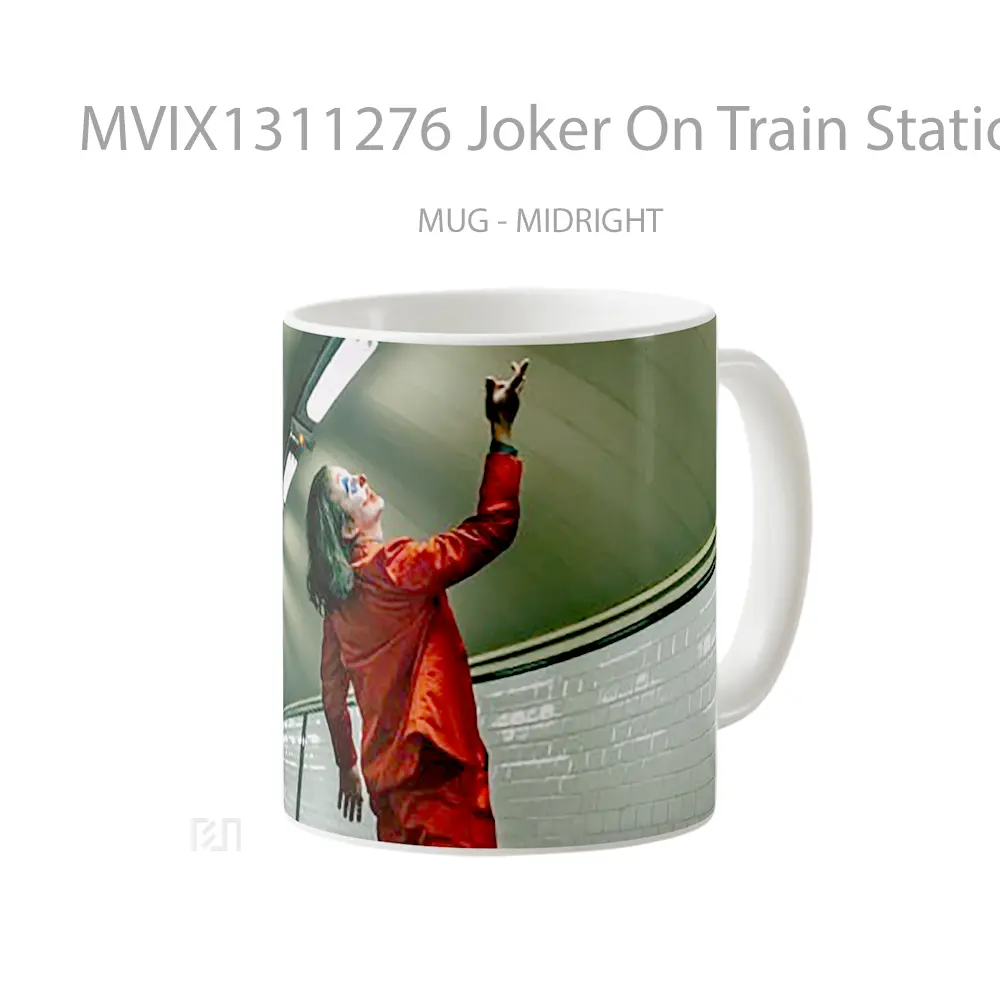 Mug Joker On Train Station Gelas Superhero - All-side / Desain