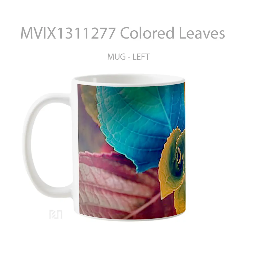 Mug Colored Leaves Gelas Keramik Unik - All-side / Desain