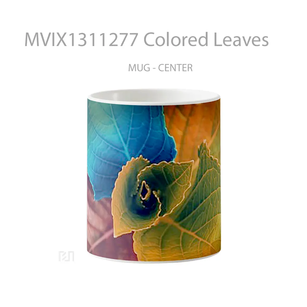 Mug Colored Leaves Gelas Keramik Unik