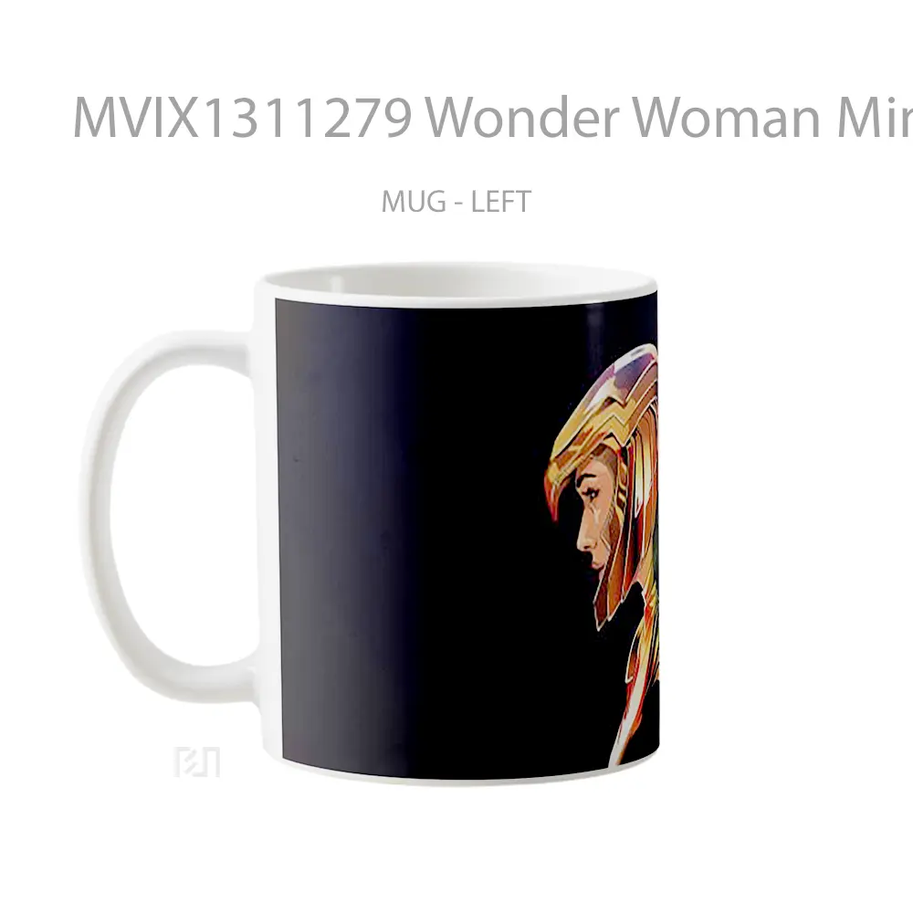 Mug Wonder Woman Minimalist Gelas Superhero - All-side / Desain