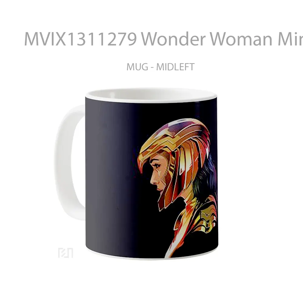 Mug Wonder Woman Minimalist Gelas Superhero - All-side / Desain
