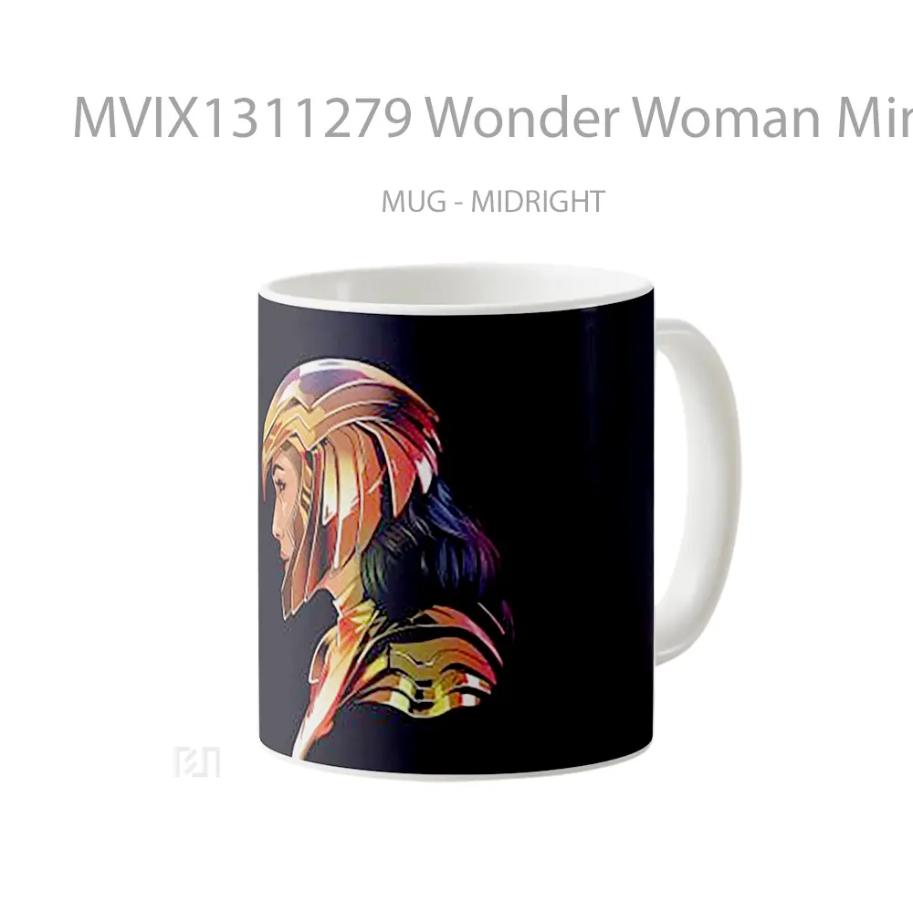 Mug Wonder Woman Minimalist Gelas Superhero - All-side / Desain
