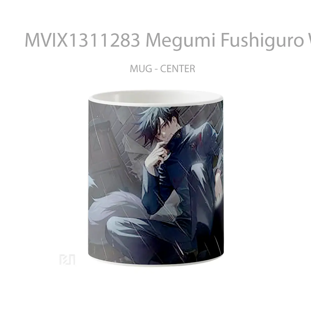 Mug Megumi Fushiguro Wolf Summon From Jujutsu Kaisen Gelas Hewan Lucu