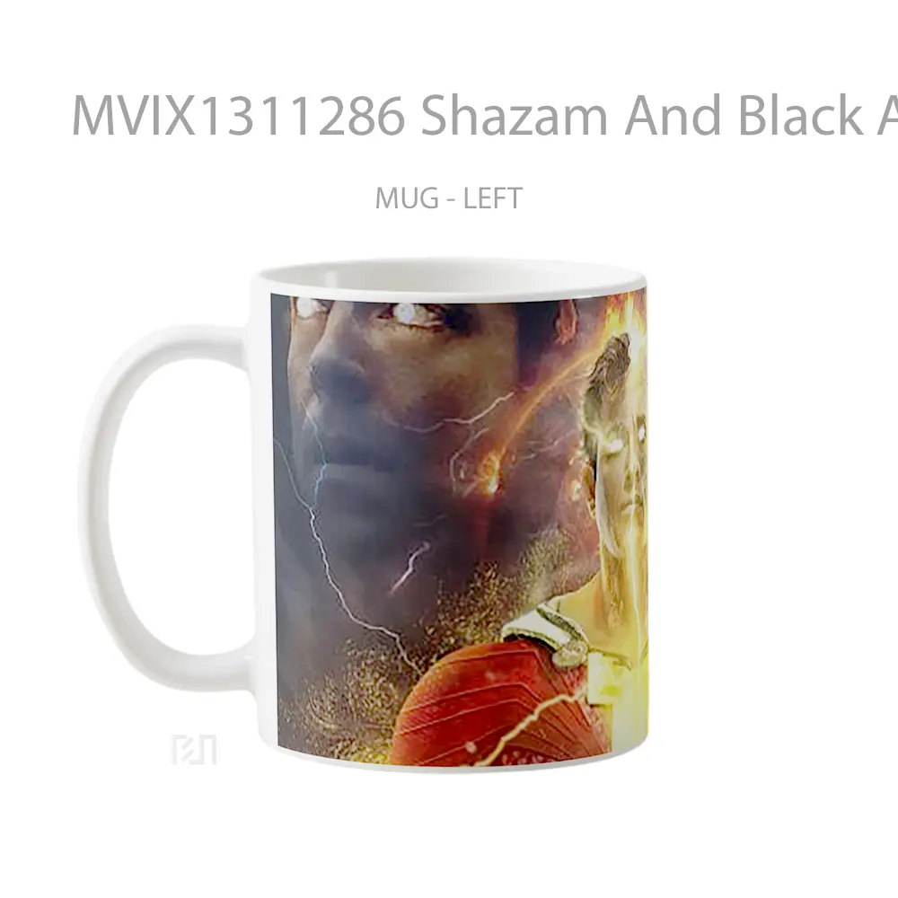 Mug Shazam And Black Adam Gelas Superhero - All-side / Desain