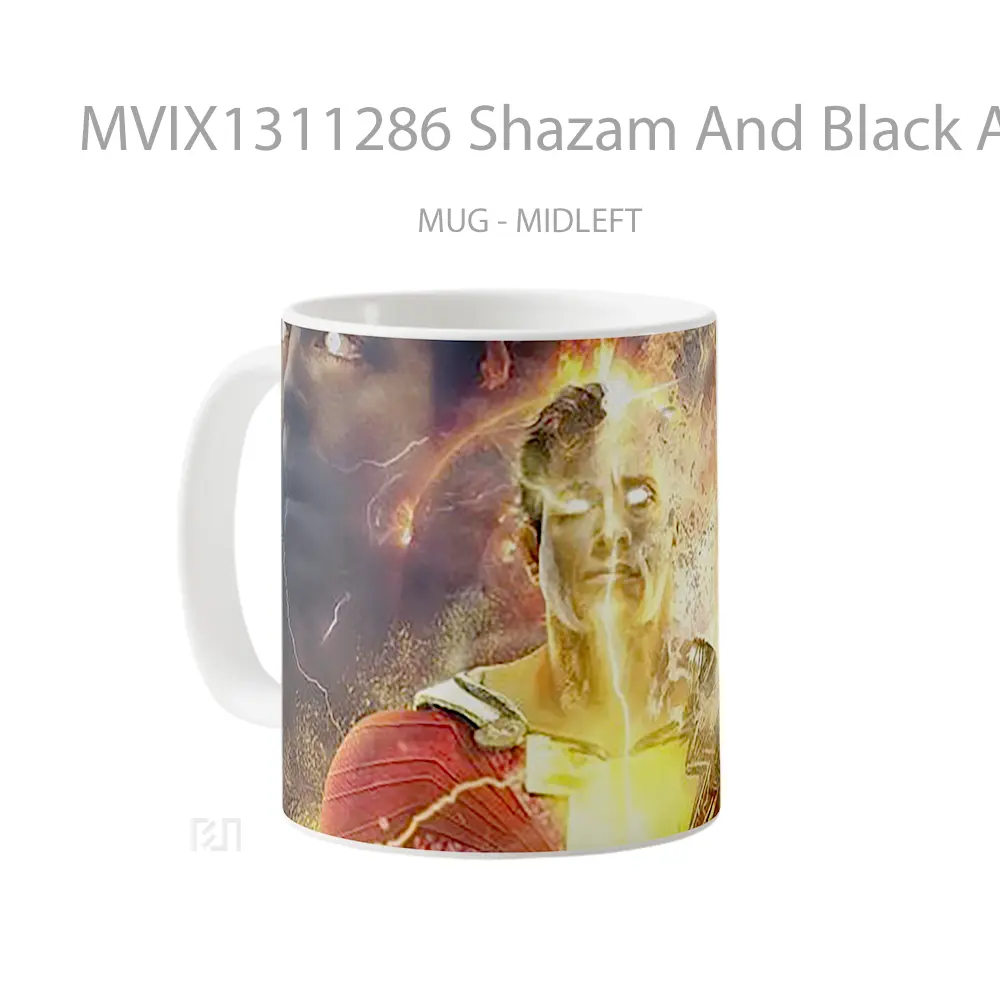 Mug Shazam And Black Adam Gelas Superhero - All-side / Desain