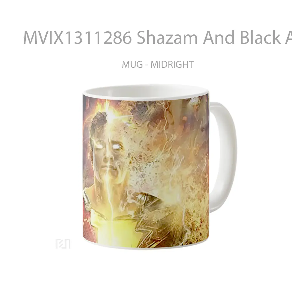 Mug Shazam And Black Adam Gelas Superhero - All-side / Desain
