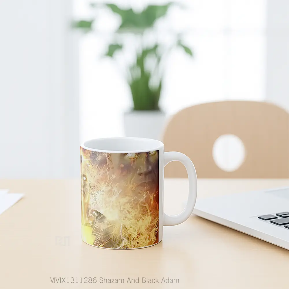 Mug Shazam And Black Adam Gelas Superhero - All-side / Desain