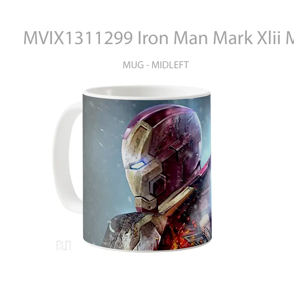 Mug Iron Man Mark Xlii M7 Gelas Superhero - All-side / Desain