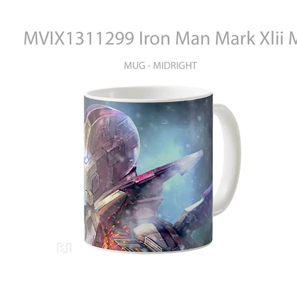 Mug Iron Man Mark Xlii M7 Gelas Superhero - All-side / Desain