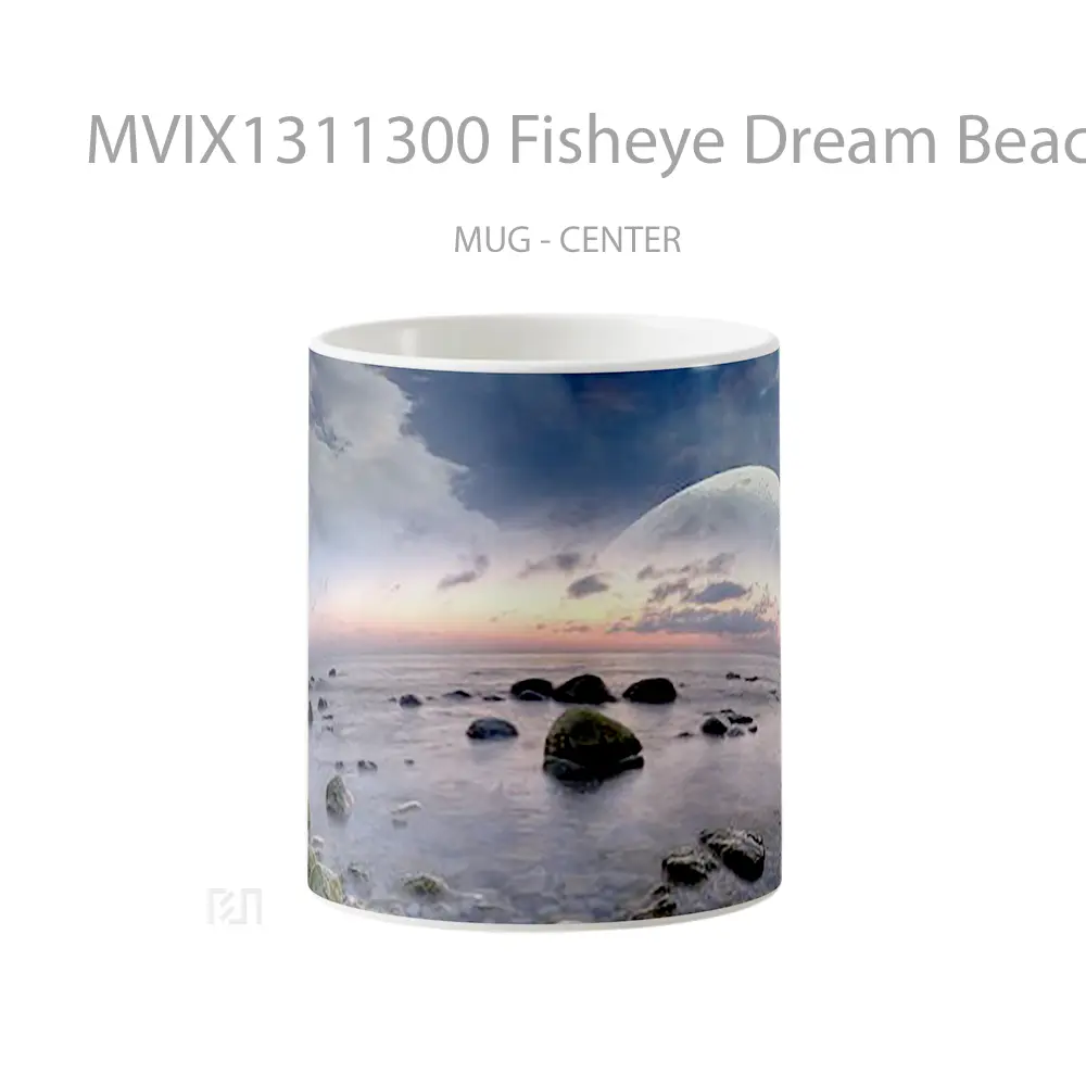 Mug Fisheye Dream Beach Gelas Pemandangan Alam
