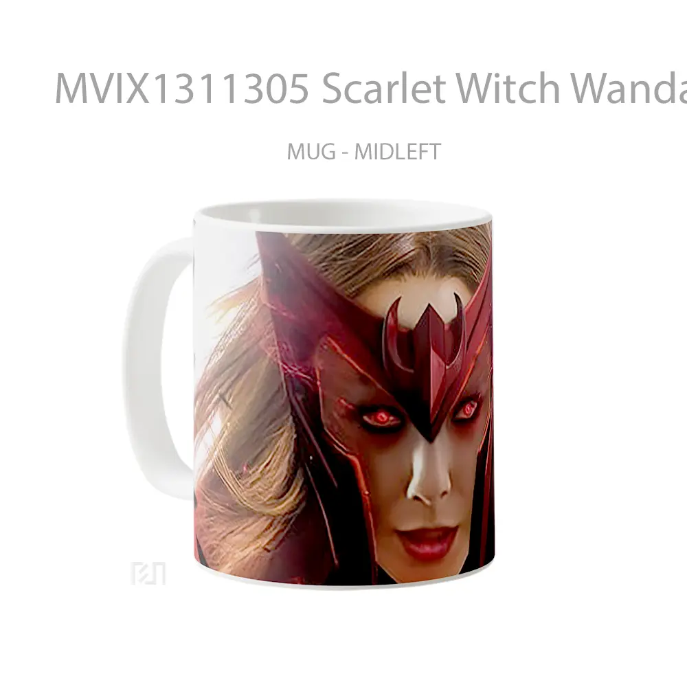 Mug Scarlet Witch Wanda Gelas Superhero - All-side / Desain