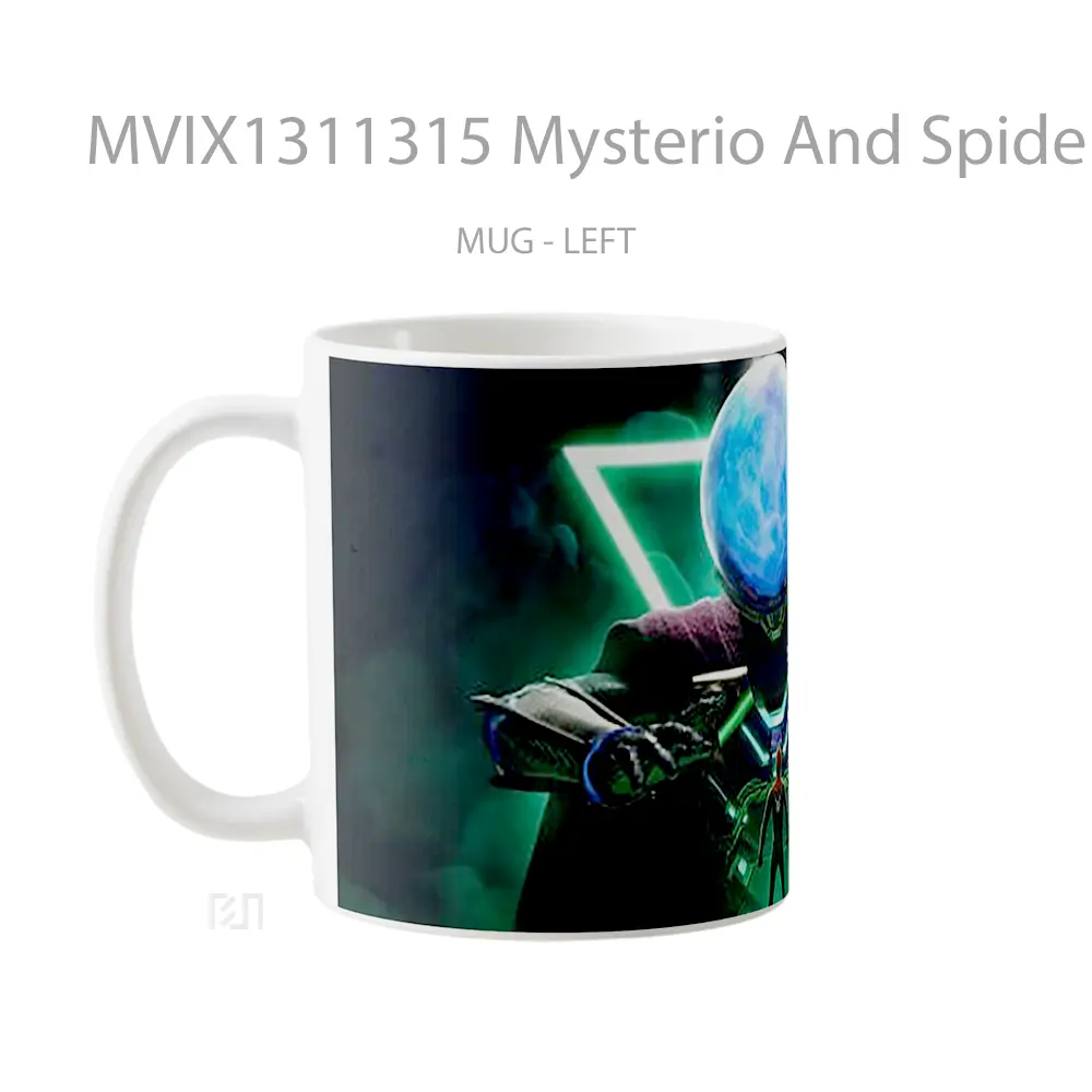 Mug Mysterio And Spider Man Fan Art Gelas Superhero - All-side / Desain