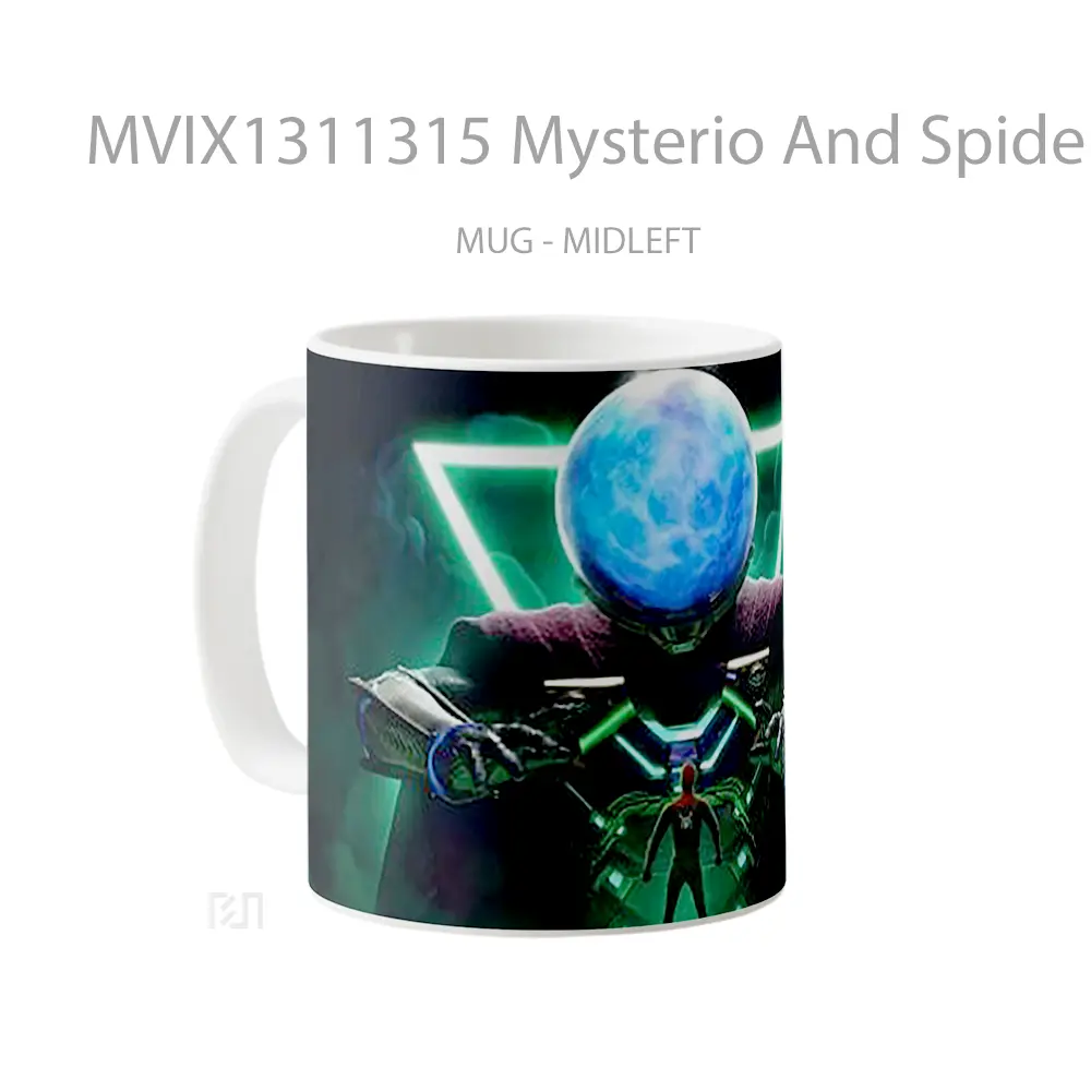 Mug Mysterio And Spider Man Fan Art Gelas Superhero - All-side / Desain