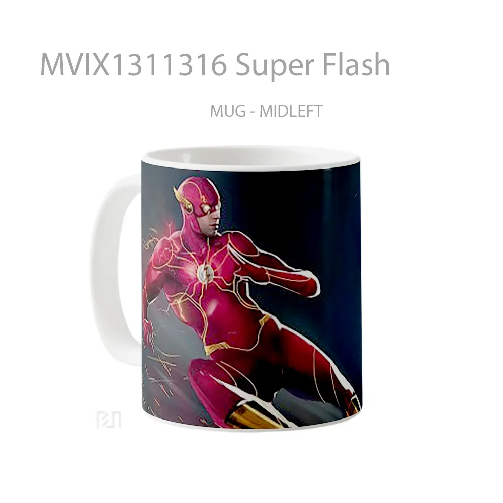 Mug Super Flash Gelas Superhero - All-side / Desain