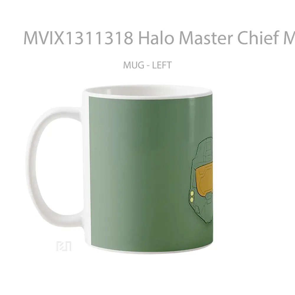 Mug Halo Master Chief Minimalist Cangkir Gamer - All-side / Desain