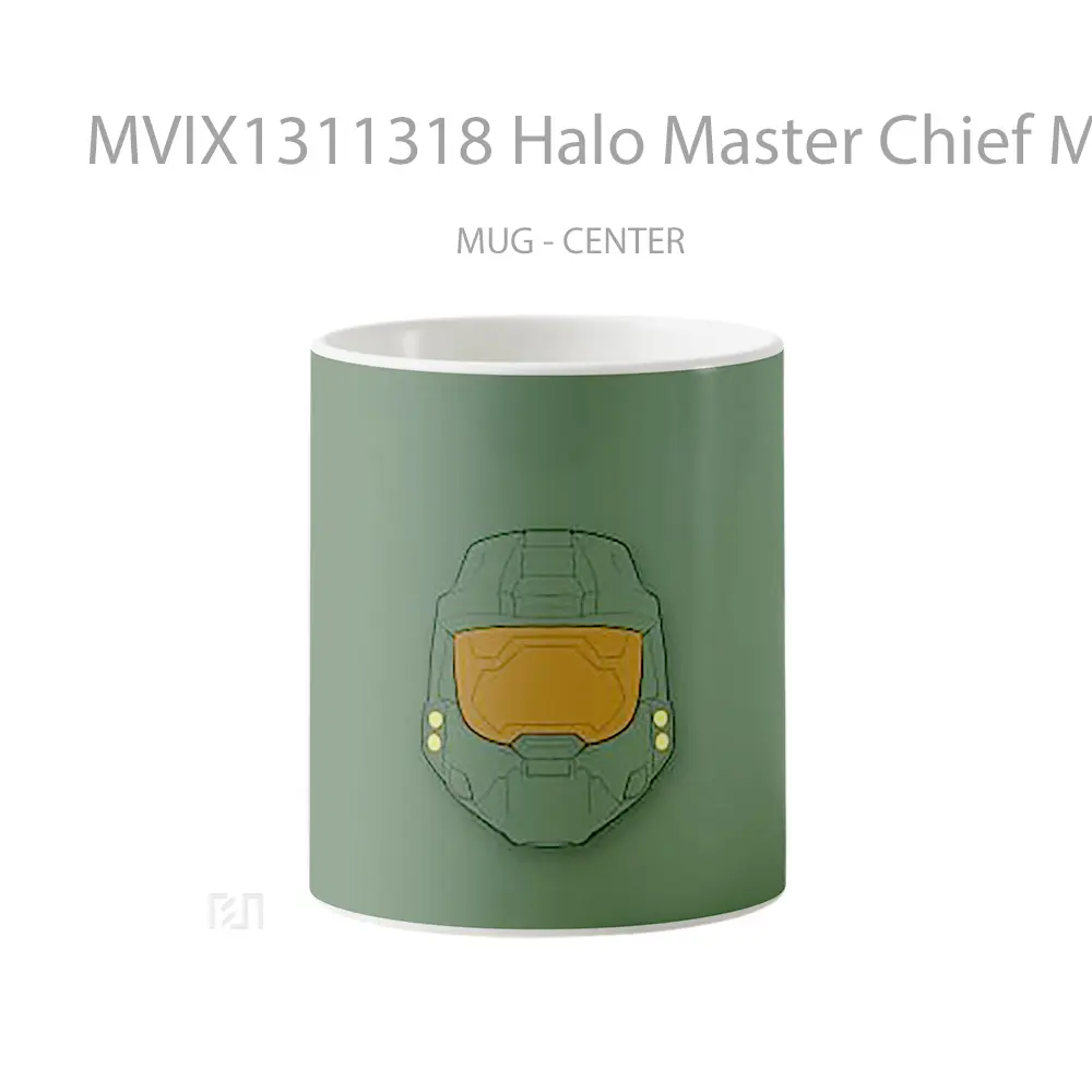 Mug Halo Master Chief Minimalist Cangkir Gamer