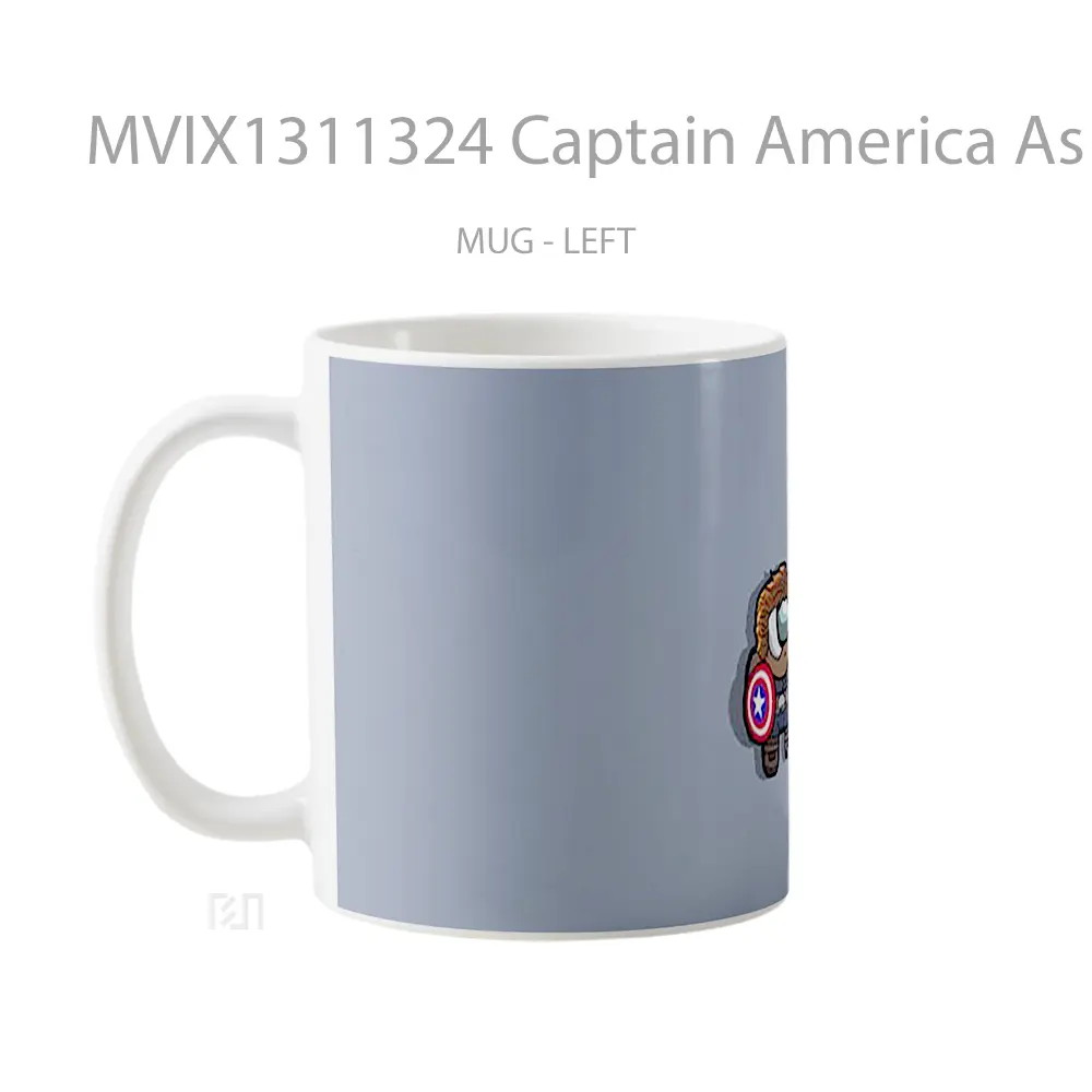 Mug Captain America As Character From Among Us Gelas Superhero - All-side / Desain