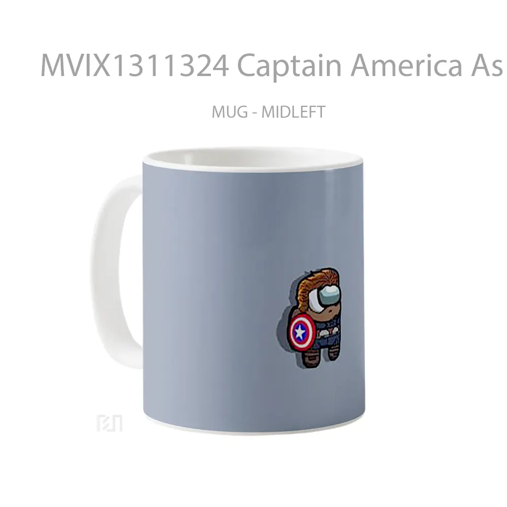 Mug Captain America As Character From Among Us Gelas Superhero - All-side / Desain