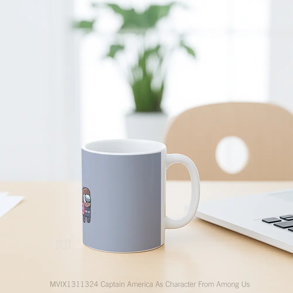 Mug Captain America As Character From Among Us Gelas Superhero - All-side / Desain