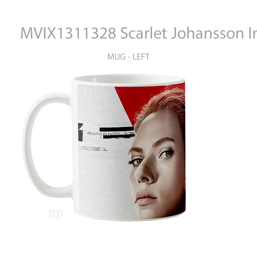 Mug Scarlet Johansson In Black Widow Gelas Superhero - All-side / Desain