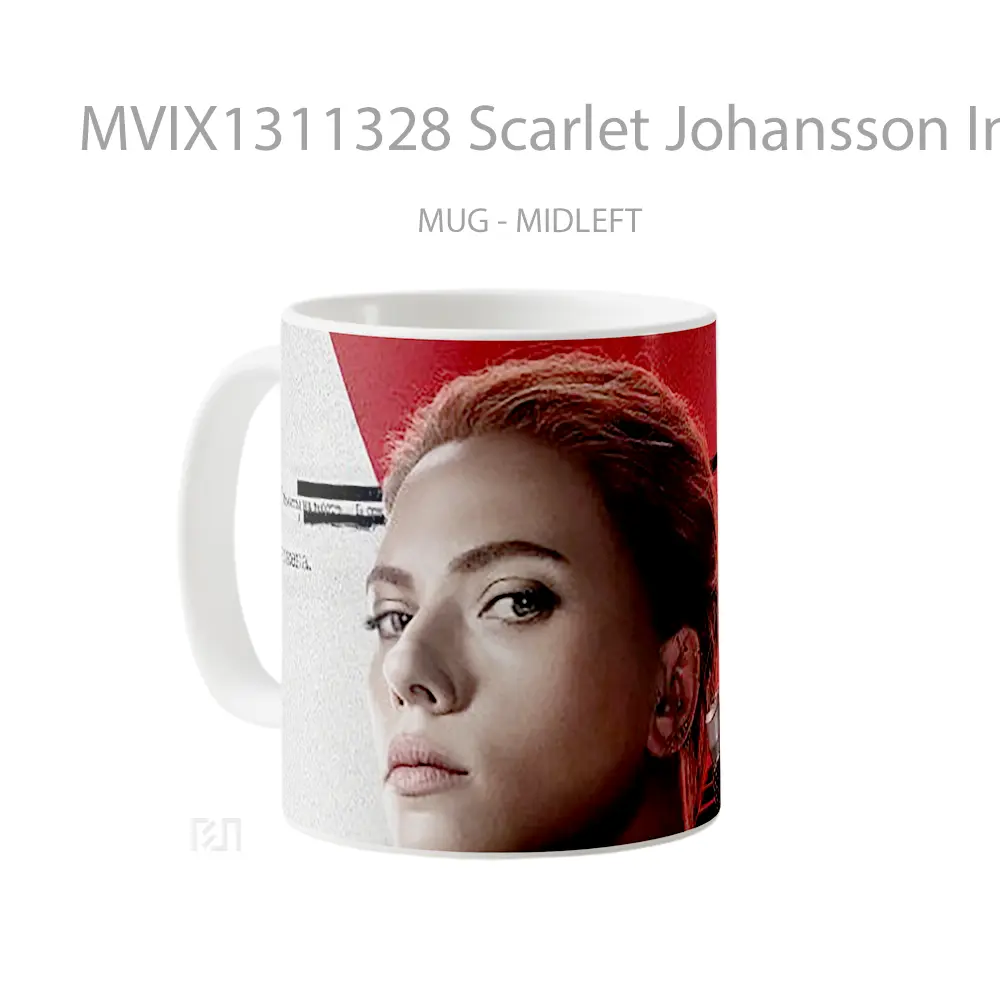 Mug Scarlet Johansson In Black Widow Gelas Superhero - All-side / Desain