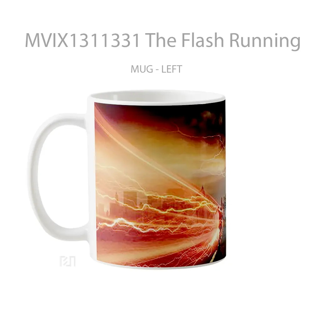 Mug The Flash Running Gelas Superhero - All-side / Desain