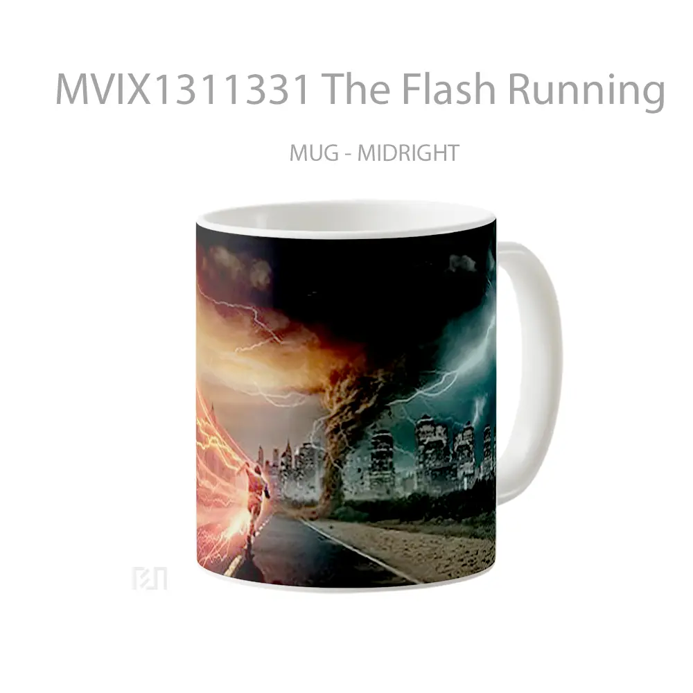 Mug The Flash Running Gelas Superhero - All-side / Desain