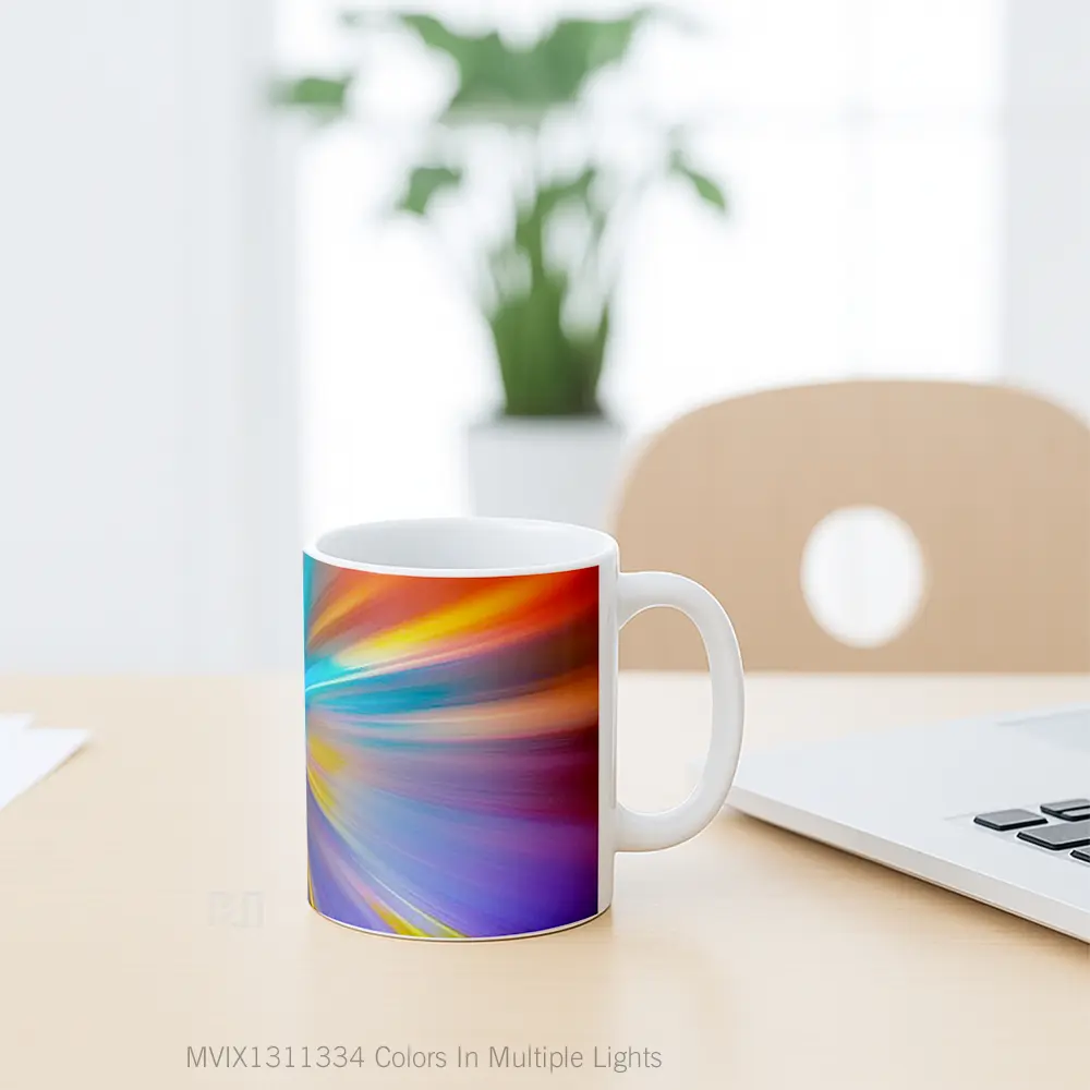 Mug Colors In Multiple Lights Gelas Keramik Unik - All-side / Desain