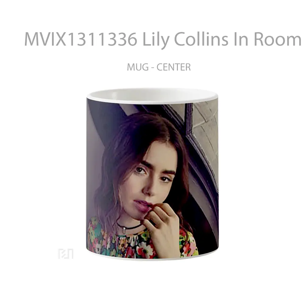 Mug Lily Collins In Room Gelas Keramik Unik