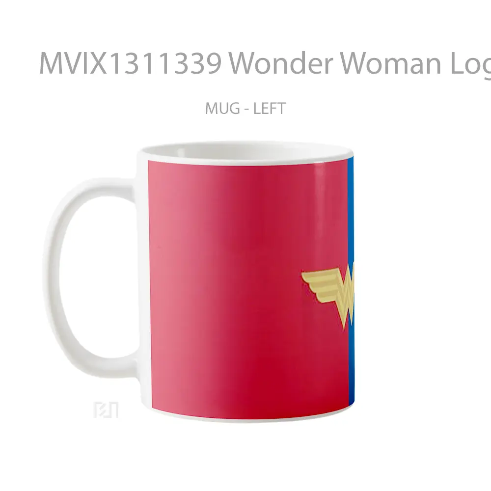 Mug Wonder Woman Logo Minimalist Gelas Superhero - All-side / Desain