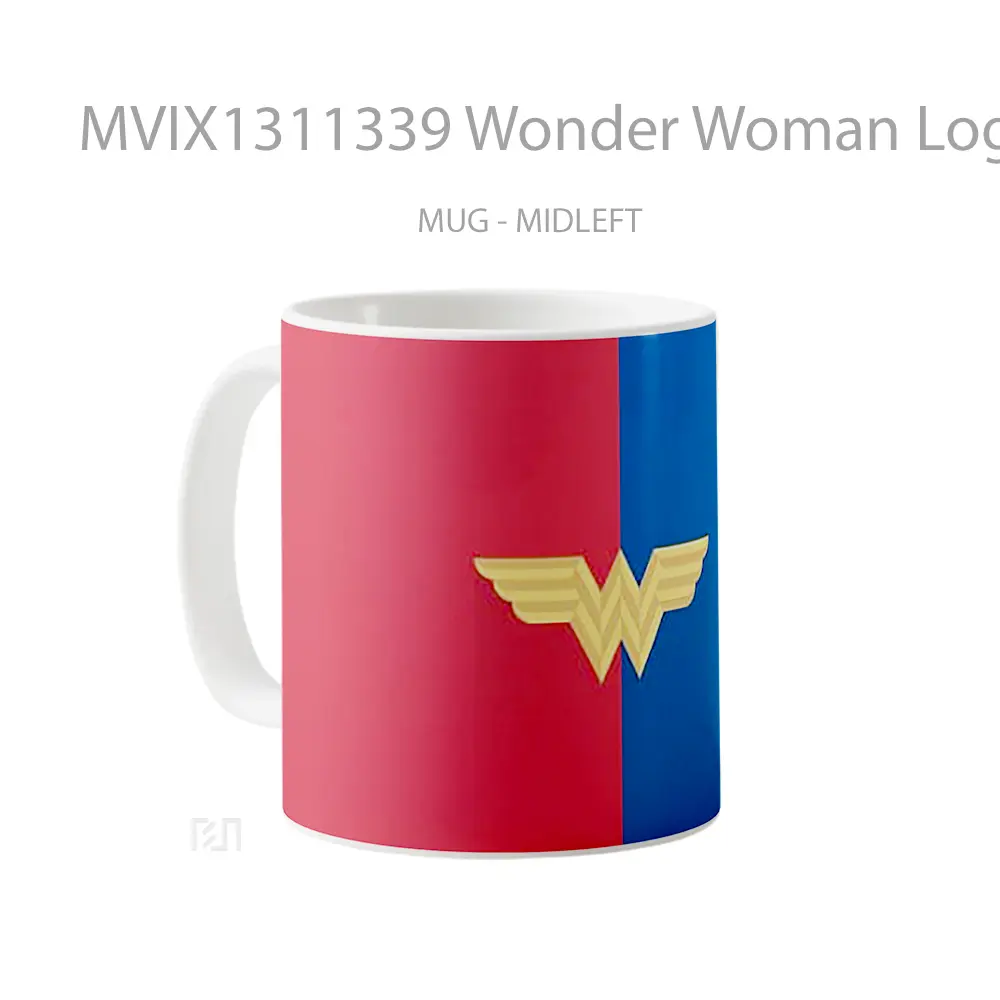 Mug Wonder Woman Logo Minimalist Gelas Superhero - All-side / Desain