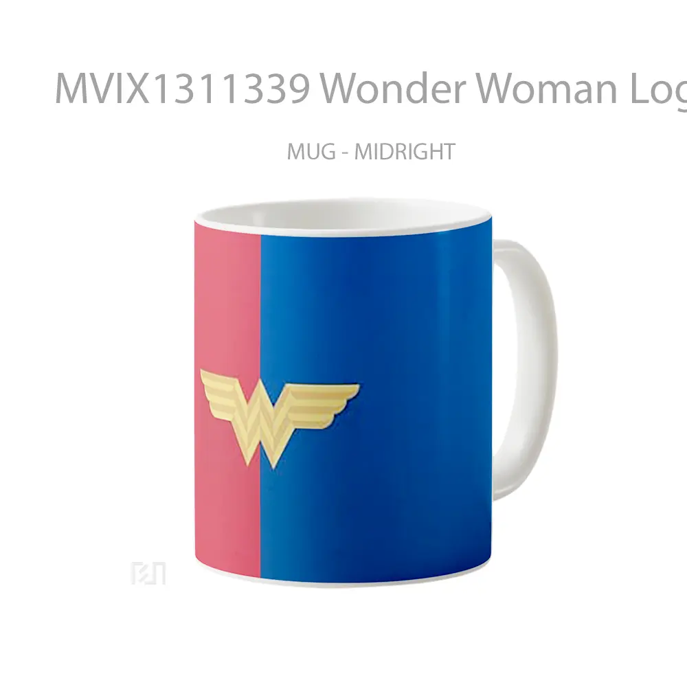 Mug Wonder Woman Logo Minimalist Gelas Superhero - All-side / Desain